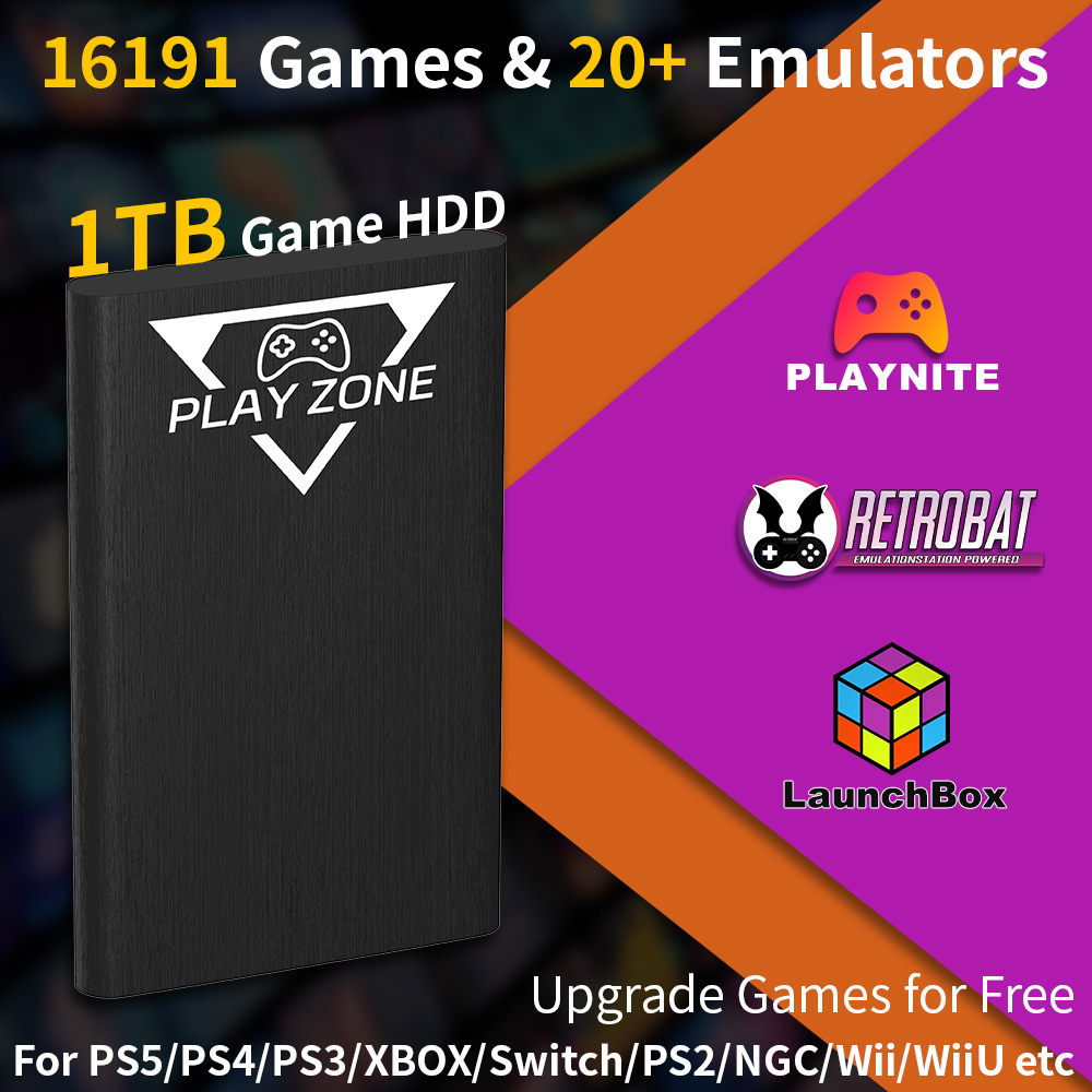 Gaming Console Zone - Play Zone 1TB HDD Portatile per